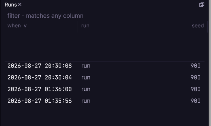 Runs completing
